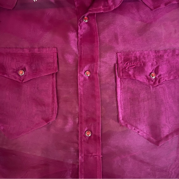 GUESS GEORGES MARCIANO SHEER BLOUSE - Picture 5 of 8